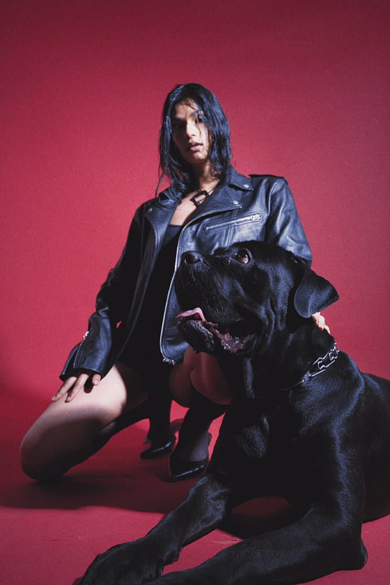 Dark Matter Leather Biker Jacket
