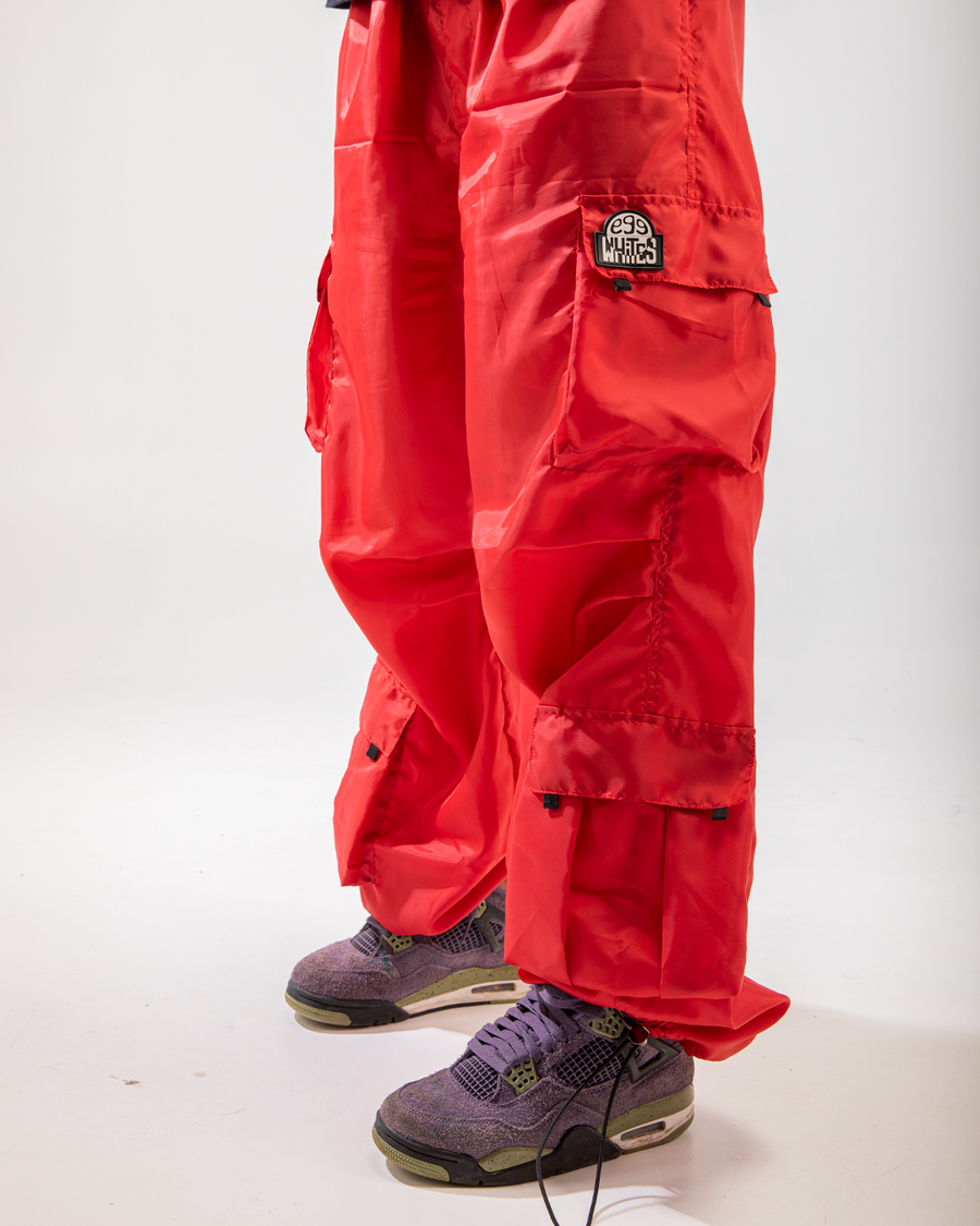 CLOUDY PARACHUTE PANTS RED